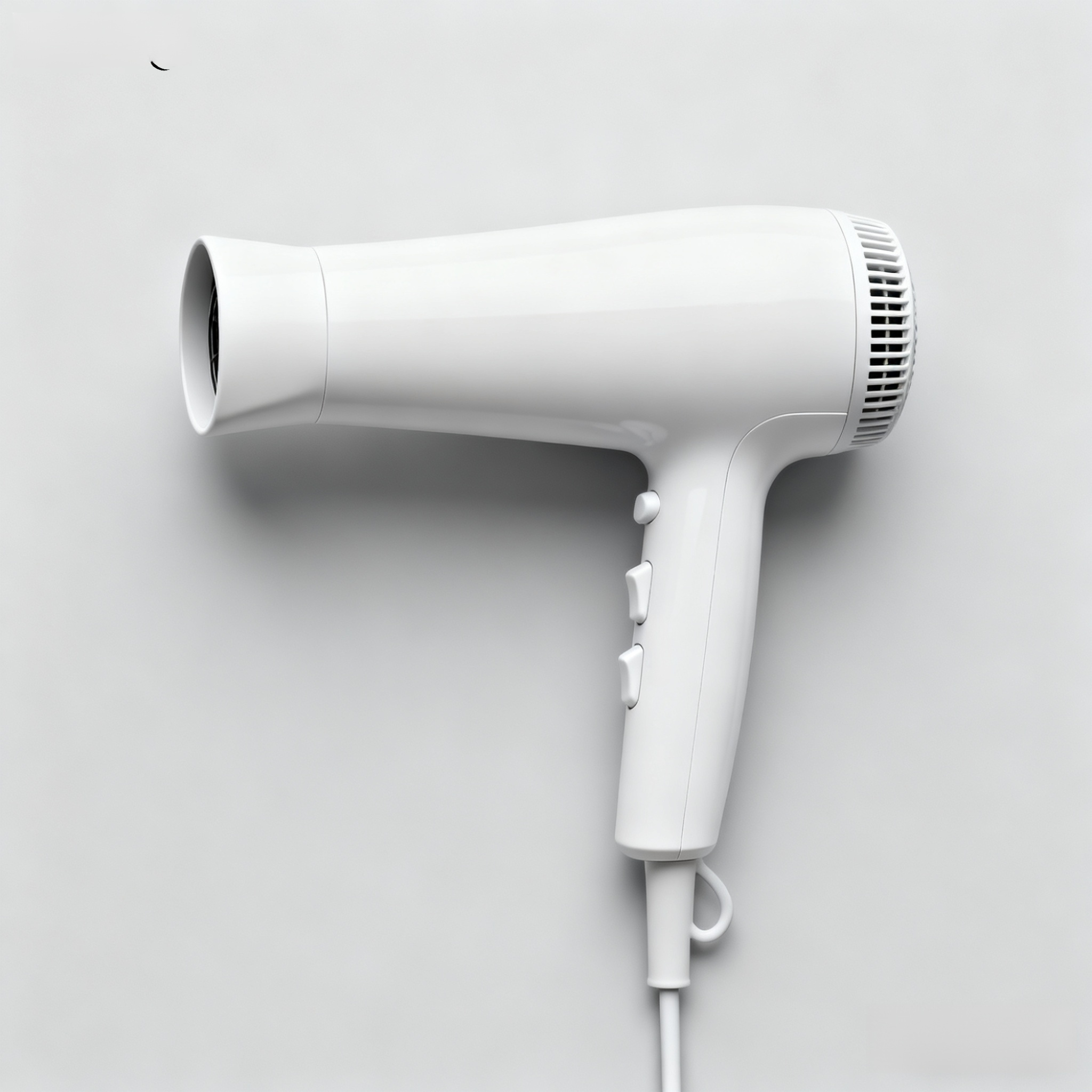 고속 바람으로 빠르게 머리를 말리는 장면