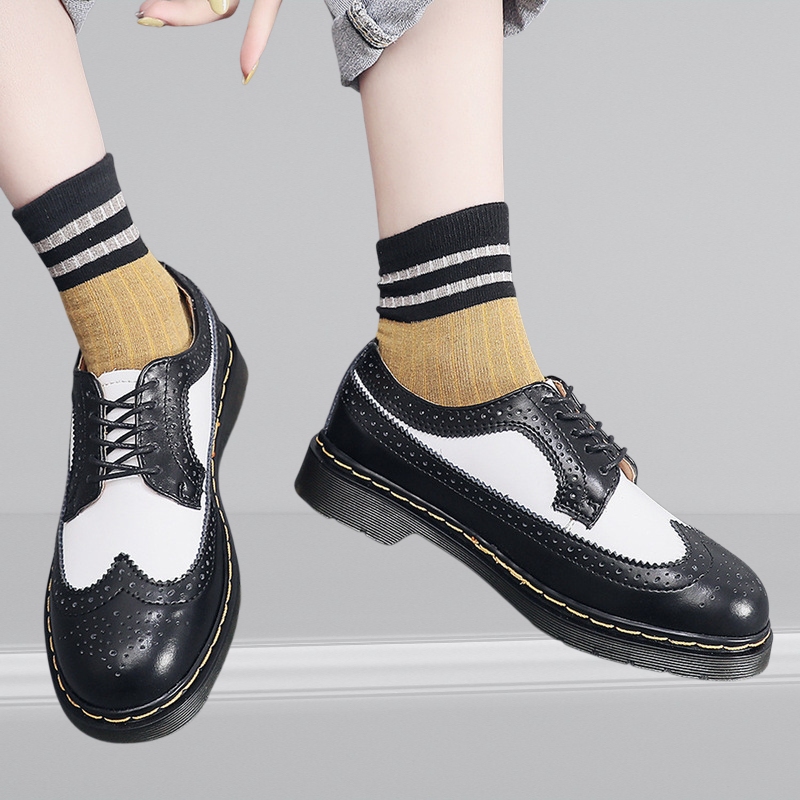 حذاء بوت رجالي كلاسيكي بنقشة بروغ بتصميم بريطاني عتيق