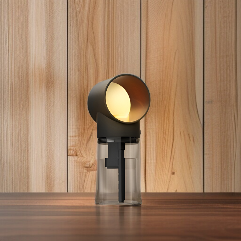 アロマ加湿器 夜間ライト付き 家庭用充電式 小型デスク加湿器