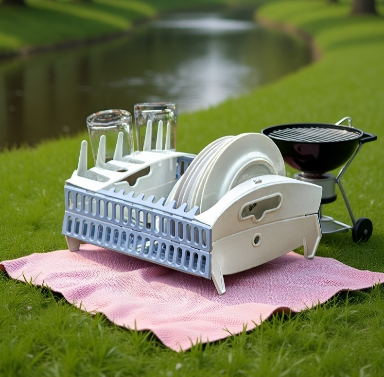 Organizador plegable de cubiertos con diseño minimalista