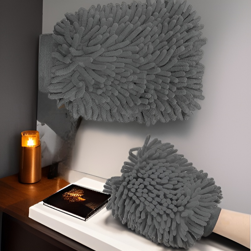 안감이 있는 두꺼운 극세사 세차 장갑