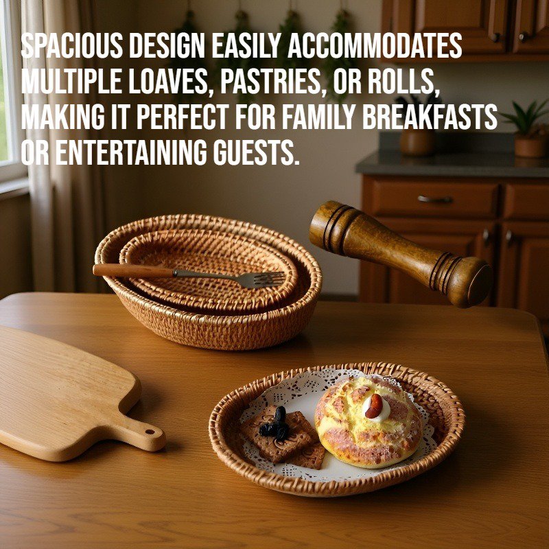 Wicker bread storage basket