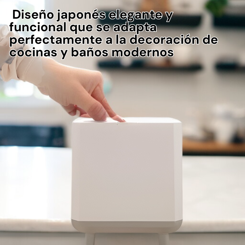Cubo de basura doble japonés, alta calidad, clasificación seco-húmedo