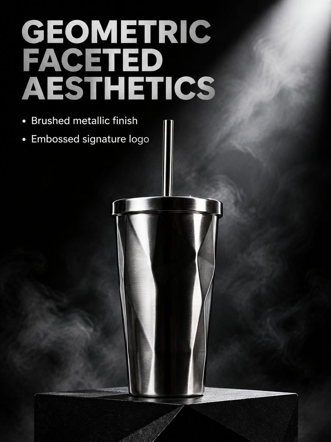 Stainless Steel Tumbler with BPA-Free Lid and Straw