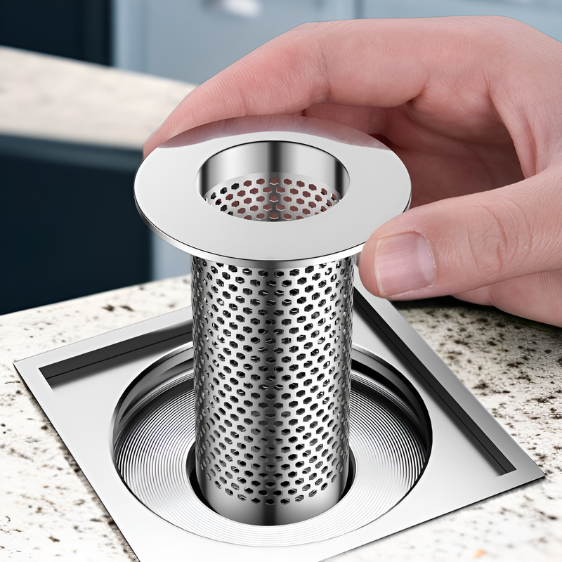 Colador de desagüe de acero inoxidable para lavabo y baño