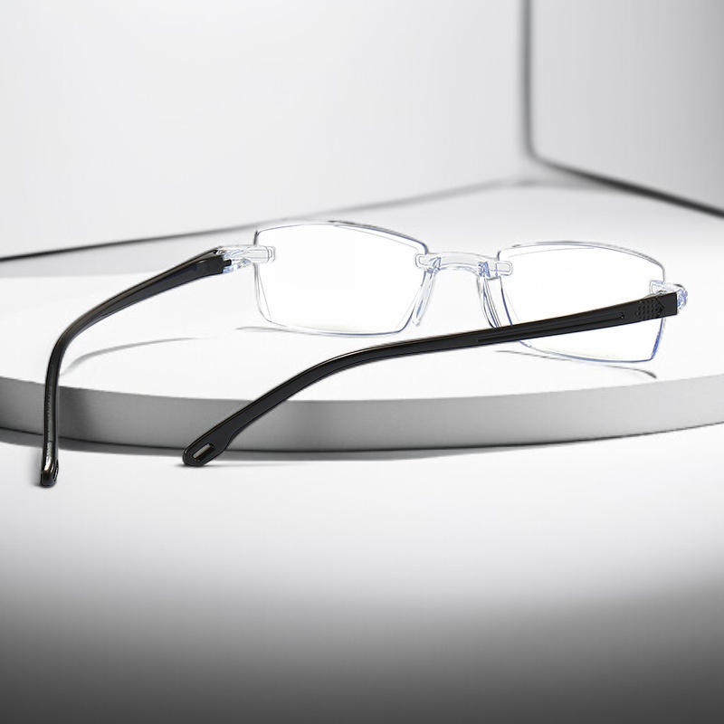 Unisex High-Definition Frameless Blue Light Blocking Reading Glasses