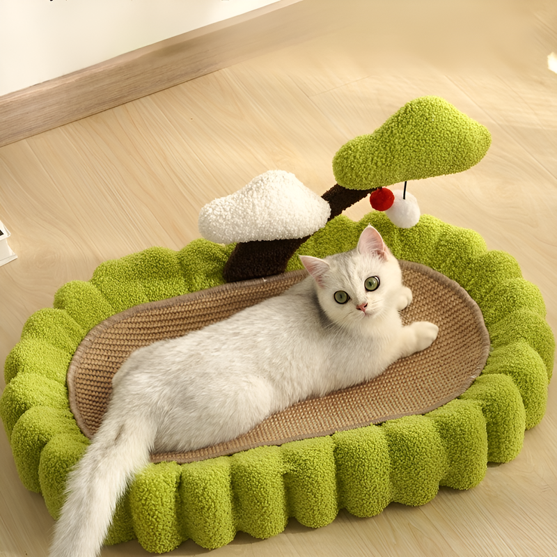Luxuriöser Katzenkratzbaum mit Katzenbett