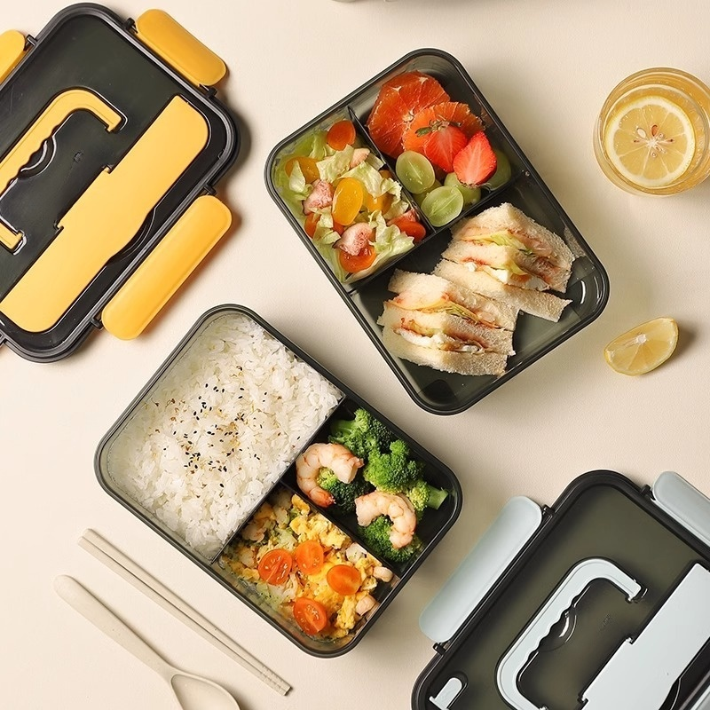 The insulated lunch box can be heated in the microwave for lunch boxes