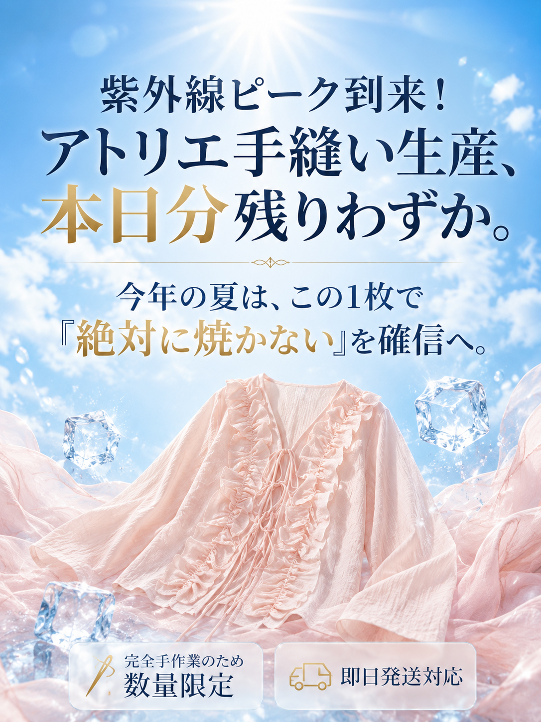 Monolly 累計12万枚突破・清楚系超軽量フリルシャツ | 今年の夏の大本命