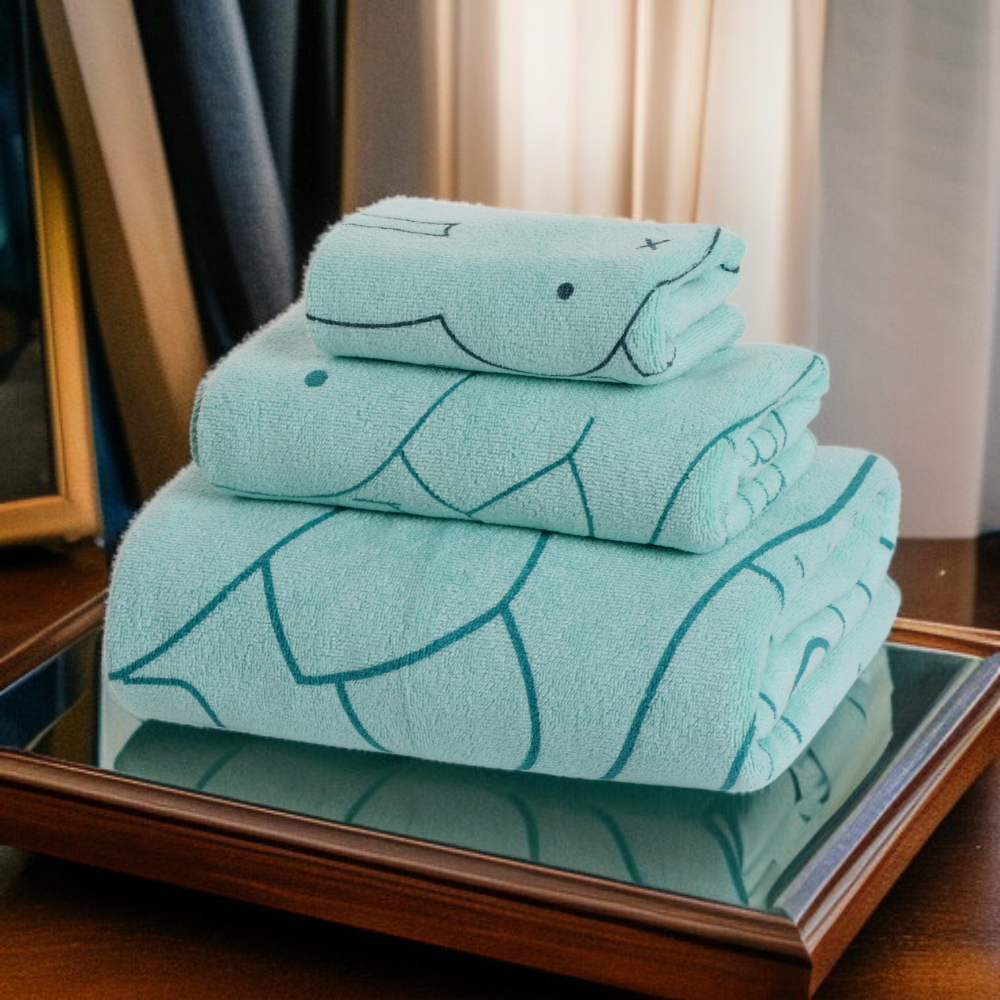 Printed Large Towel 3-Piece Set