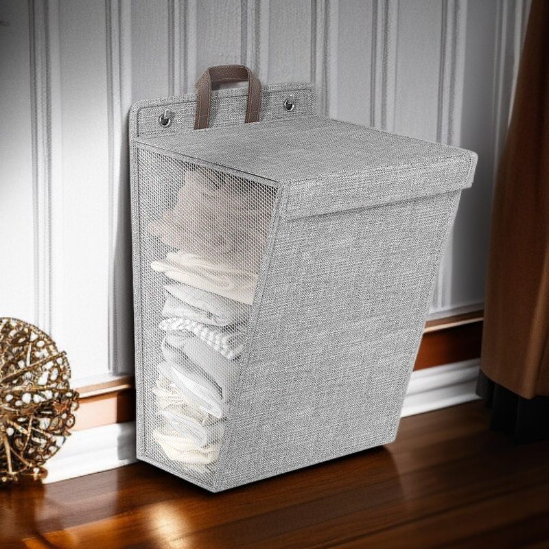 سلة غسيل قماشية للحمام والسكن الطلابي