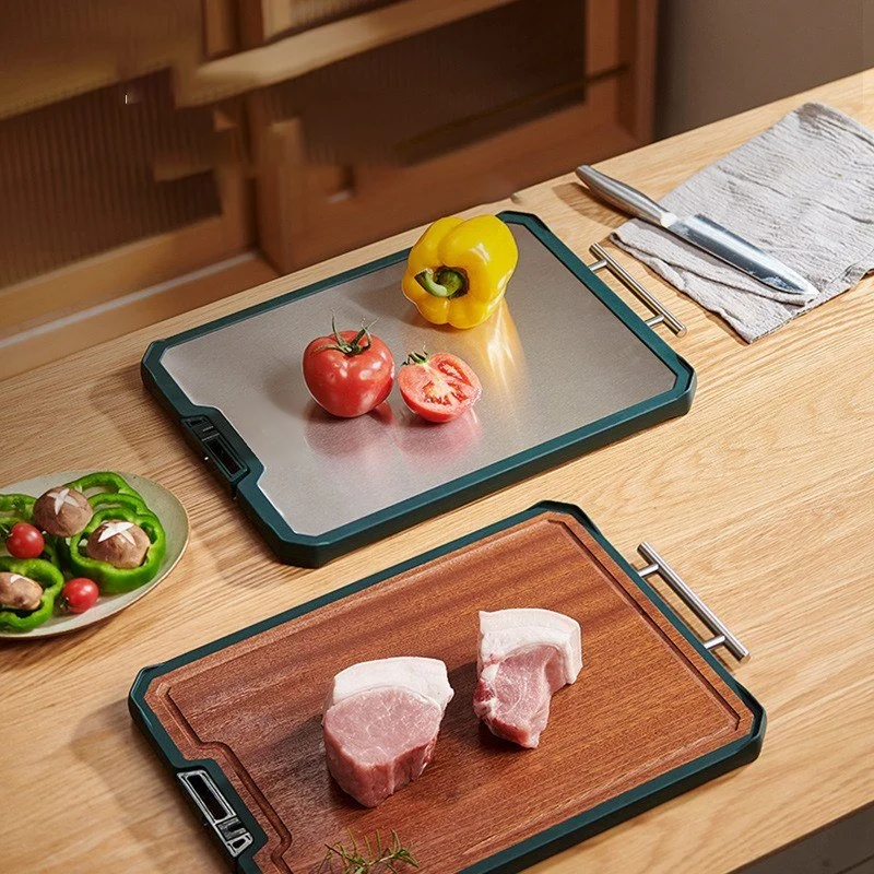 Log double-sided cutting board