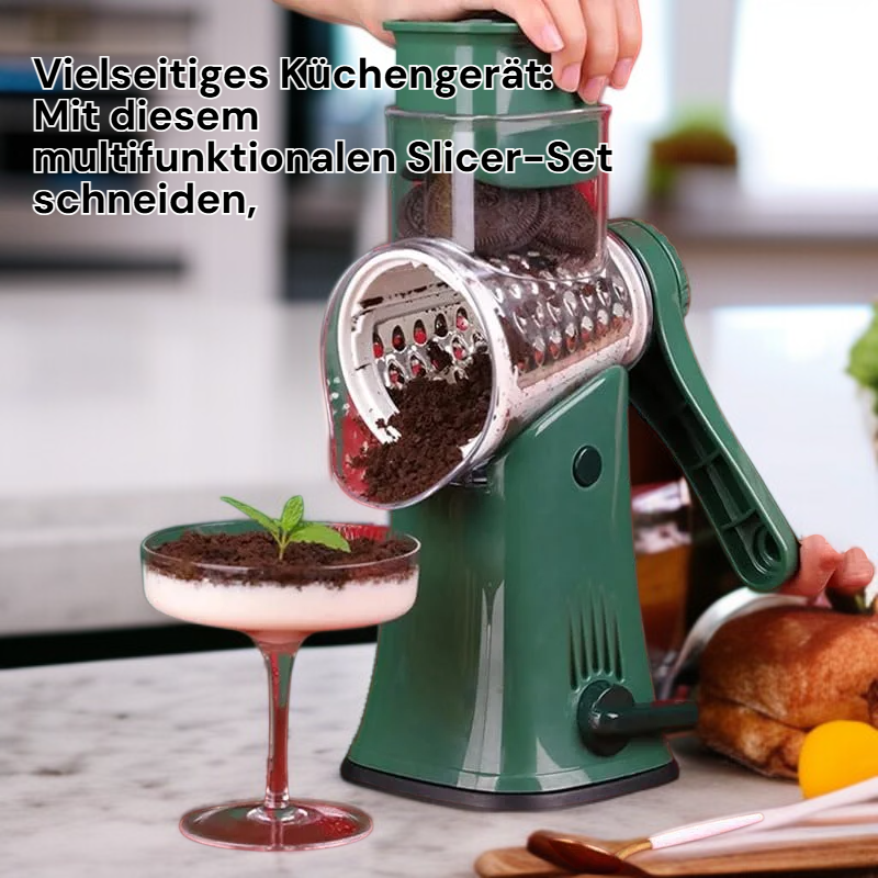 All-in-One Gemüseschneider mit Raspel und Zerkleinerer, vielseitiges Küchenwerkzeug-Set