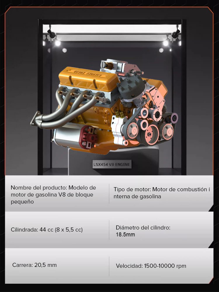 Nuevo modelo de adorno motor V8