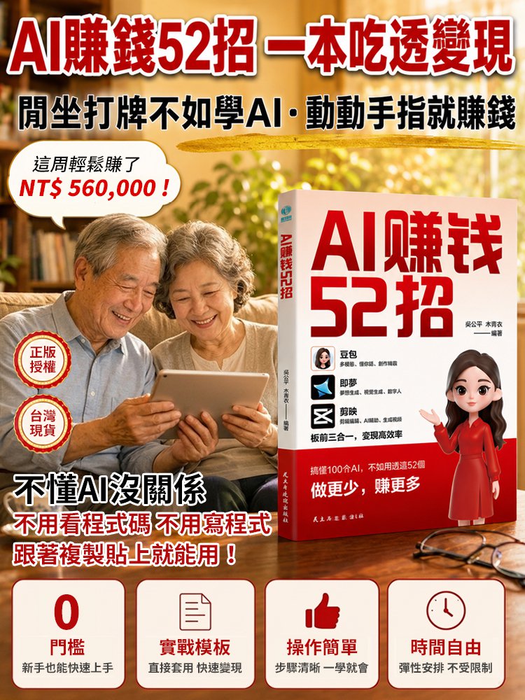 AI賺錢52招零基礎入門精通