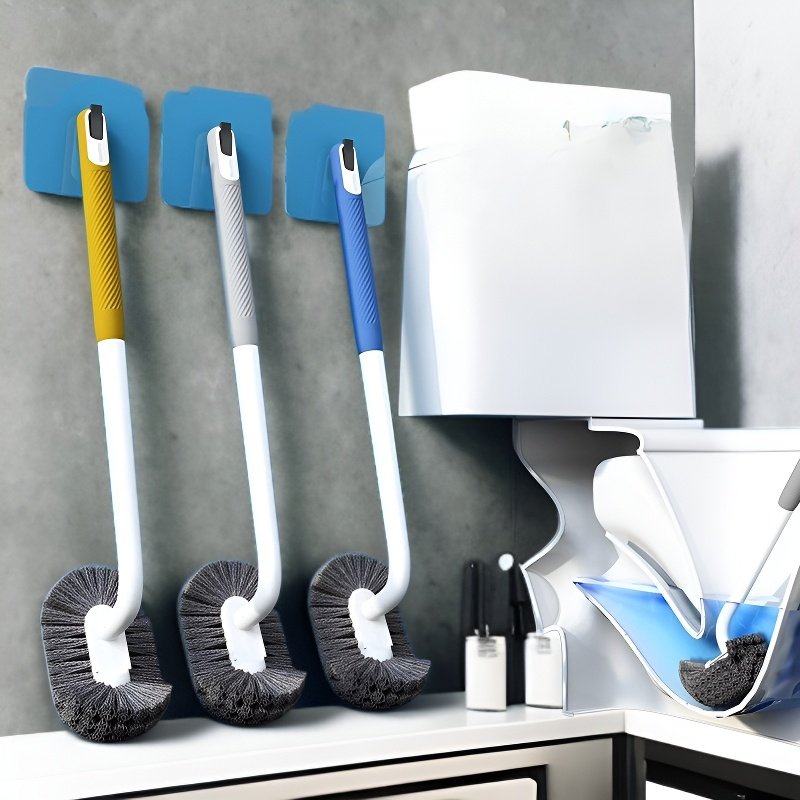 فرشاة تنظيف المرحاض ذات المقبض الطويل والشعيرات الناعمة