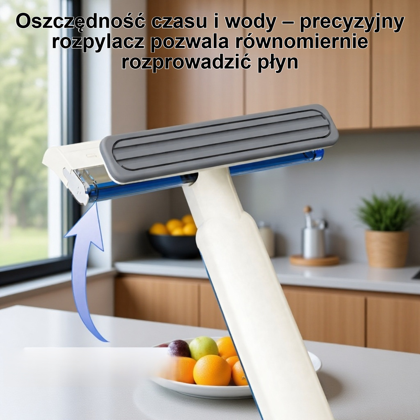 Narzędzie do czyszczenia szkła w domu z rozpylaczem wody i ściągaczką