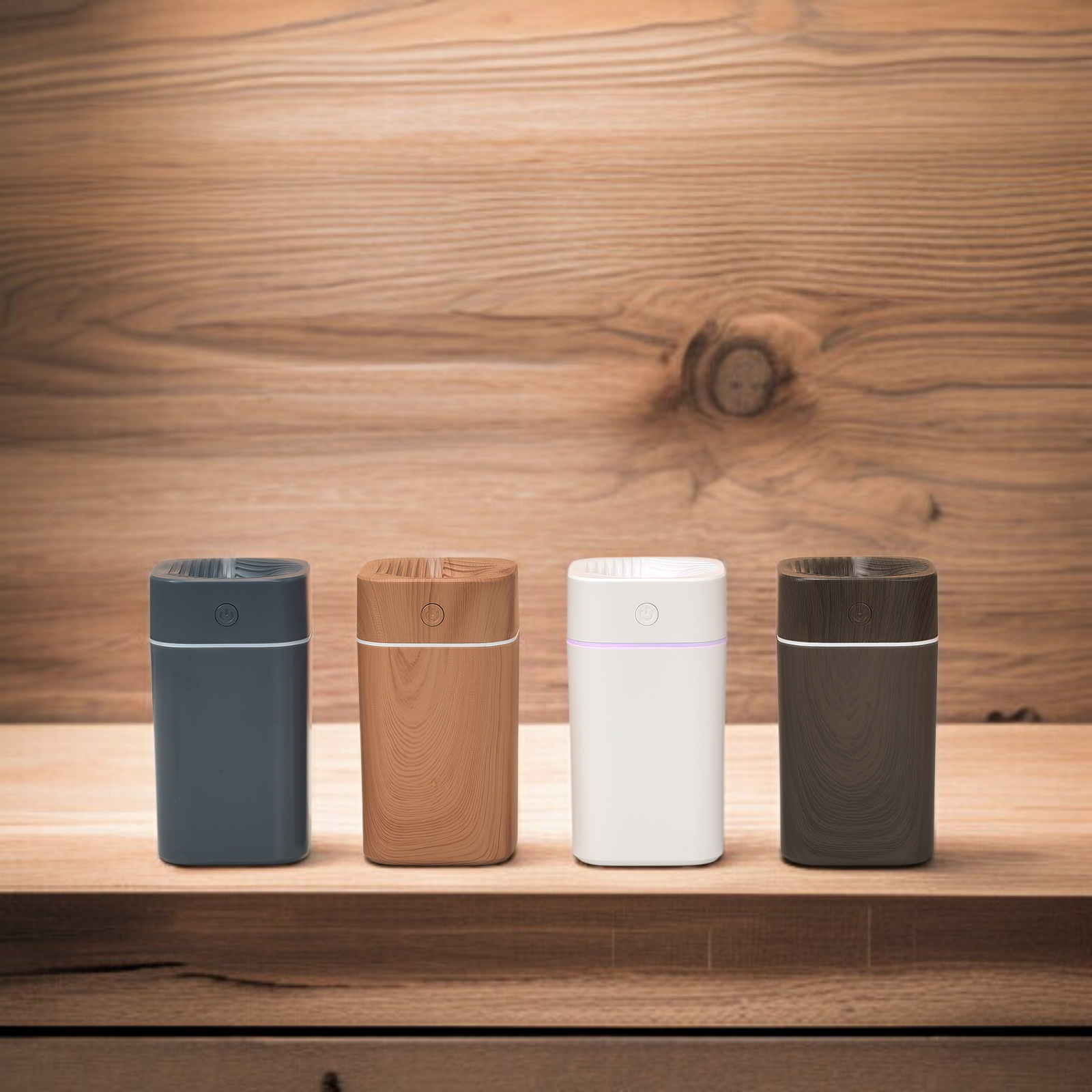 国境を越えてベストセラーの木目ミニ加湿器、USB充電式、ミスト出力が高い、家庭用デスクトップ/寝室用静音加湿器。