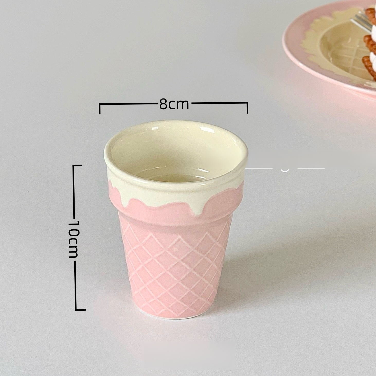 Ensemble de vaisselle en céramique motif crème glacée mignonne