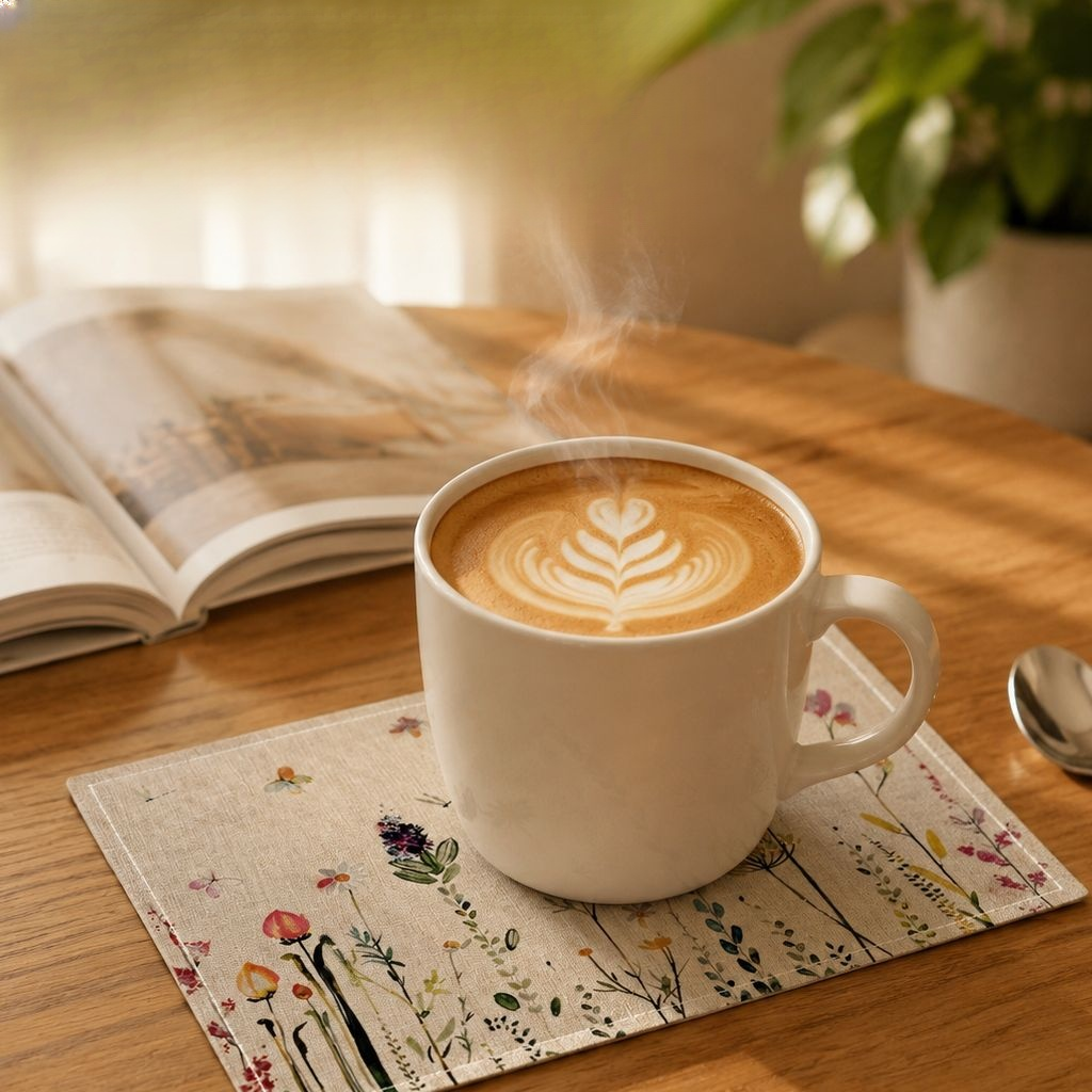 Multi-purpose Kitchen Anti-Scald Cup Mat, Floral Heat Insulation Table Mat