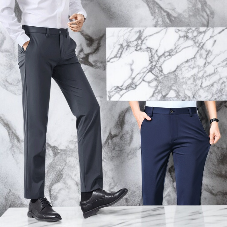 일자핏 솔리드 슬림 비즈니스 정장바지 출근 아이스 무파마 정장 남바지 터치 상의