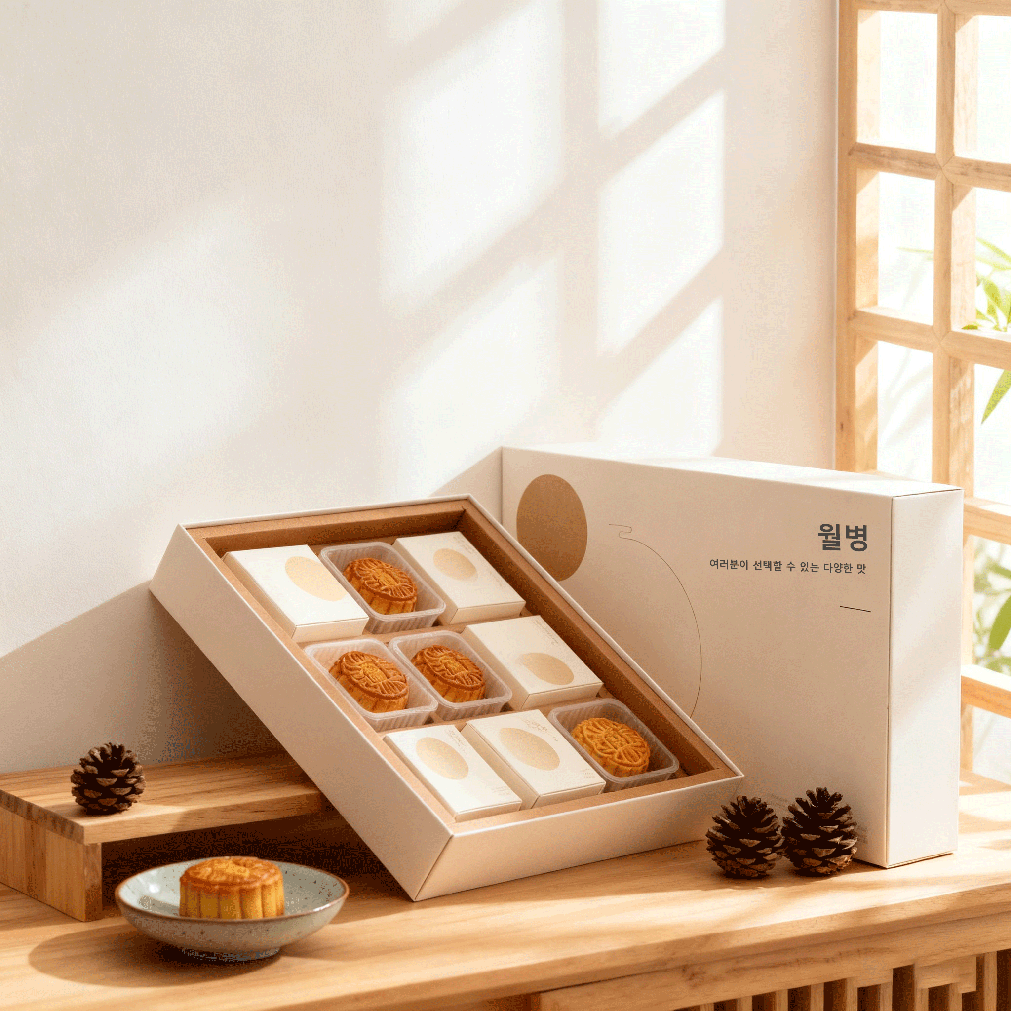 여러 가지 맛 월병 컬렉션