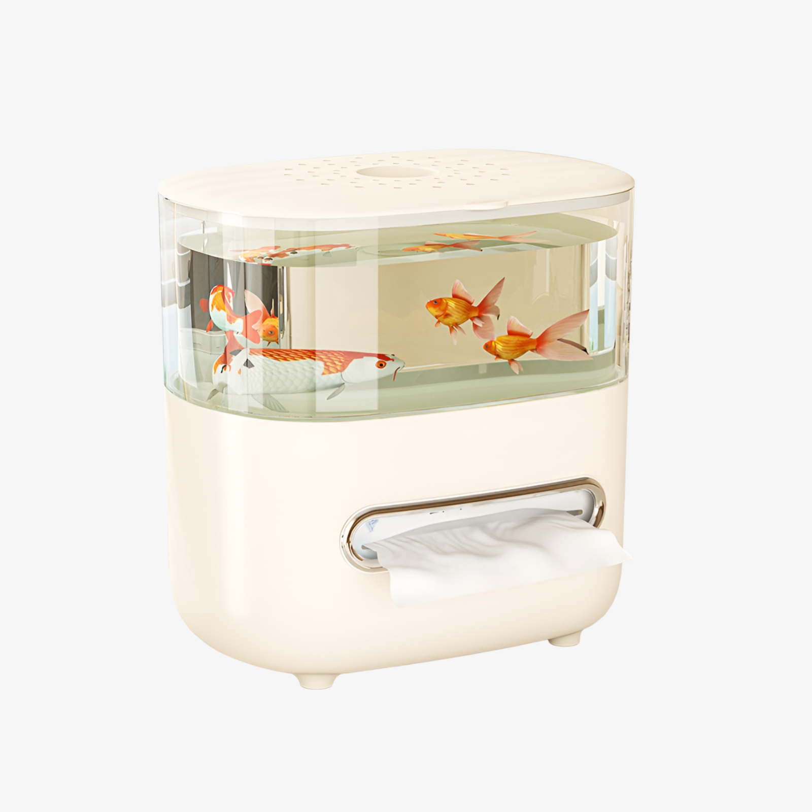 Large Capacity Double-Layer Tissue Box for Fish Keeping