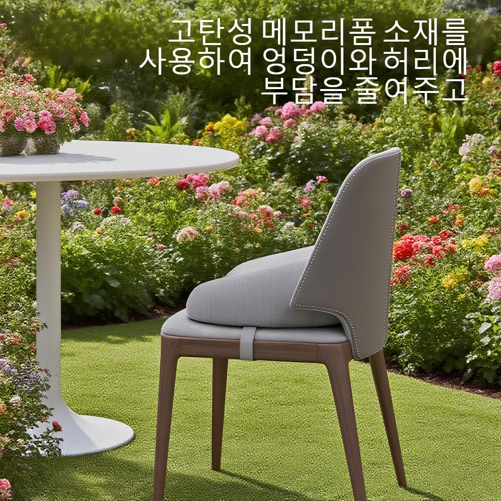 의자 위에 놓인 키높이 방석