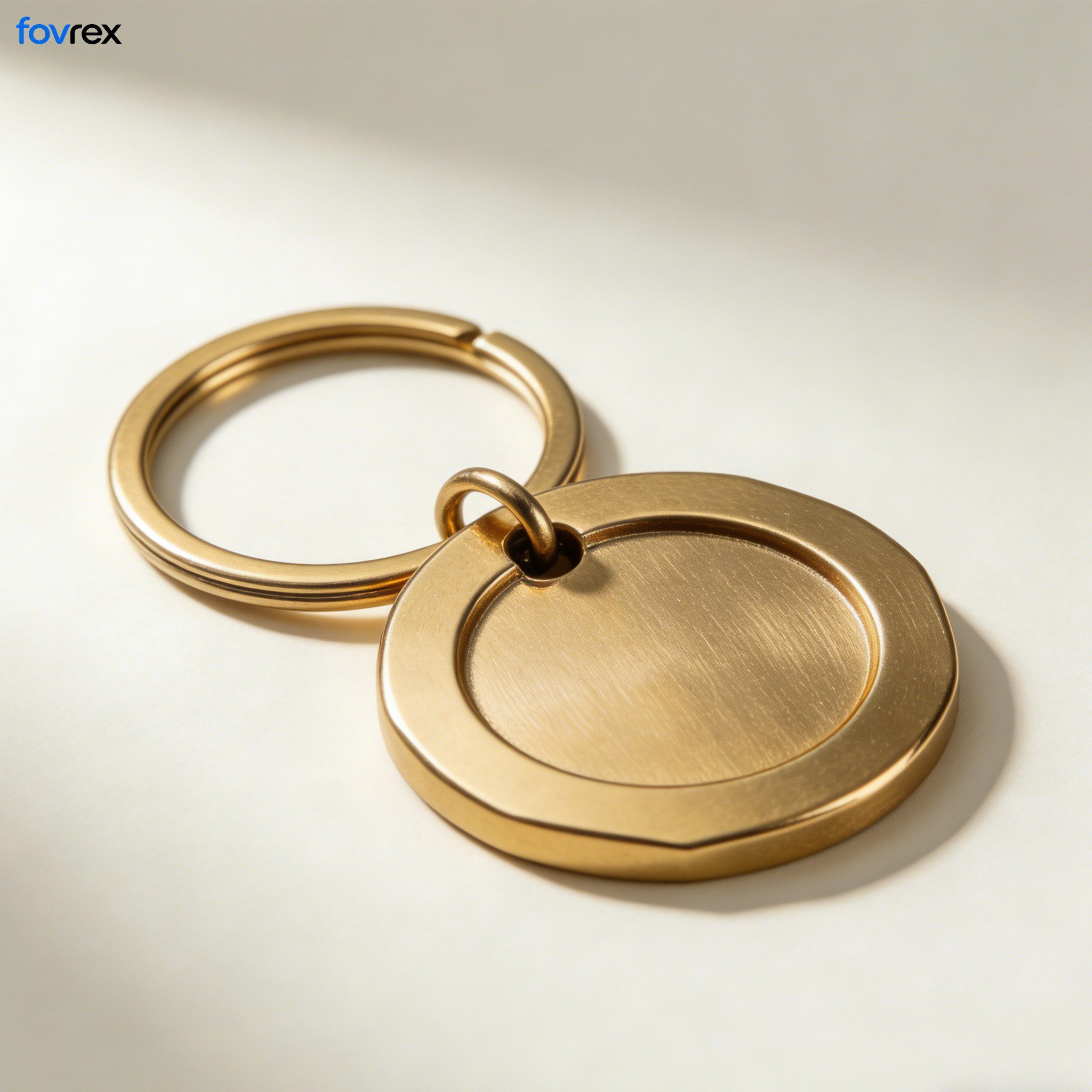 พวงกุญแจทองเหลืองสไตล์วินเทจ (แพ็ค 10 ชิ้น)