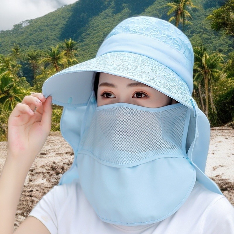 Gorro de verano para mujer, con protección UV, diseño casual y elegante, color negro