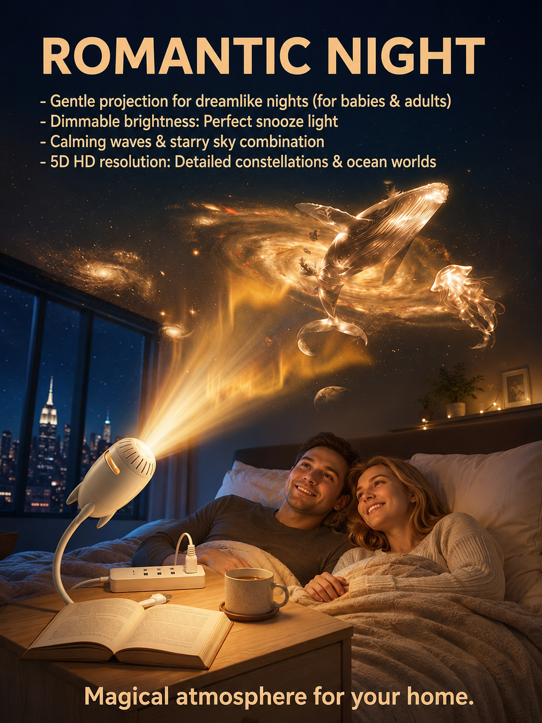 [Romantic Night] Starry Sky Projection Night Light