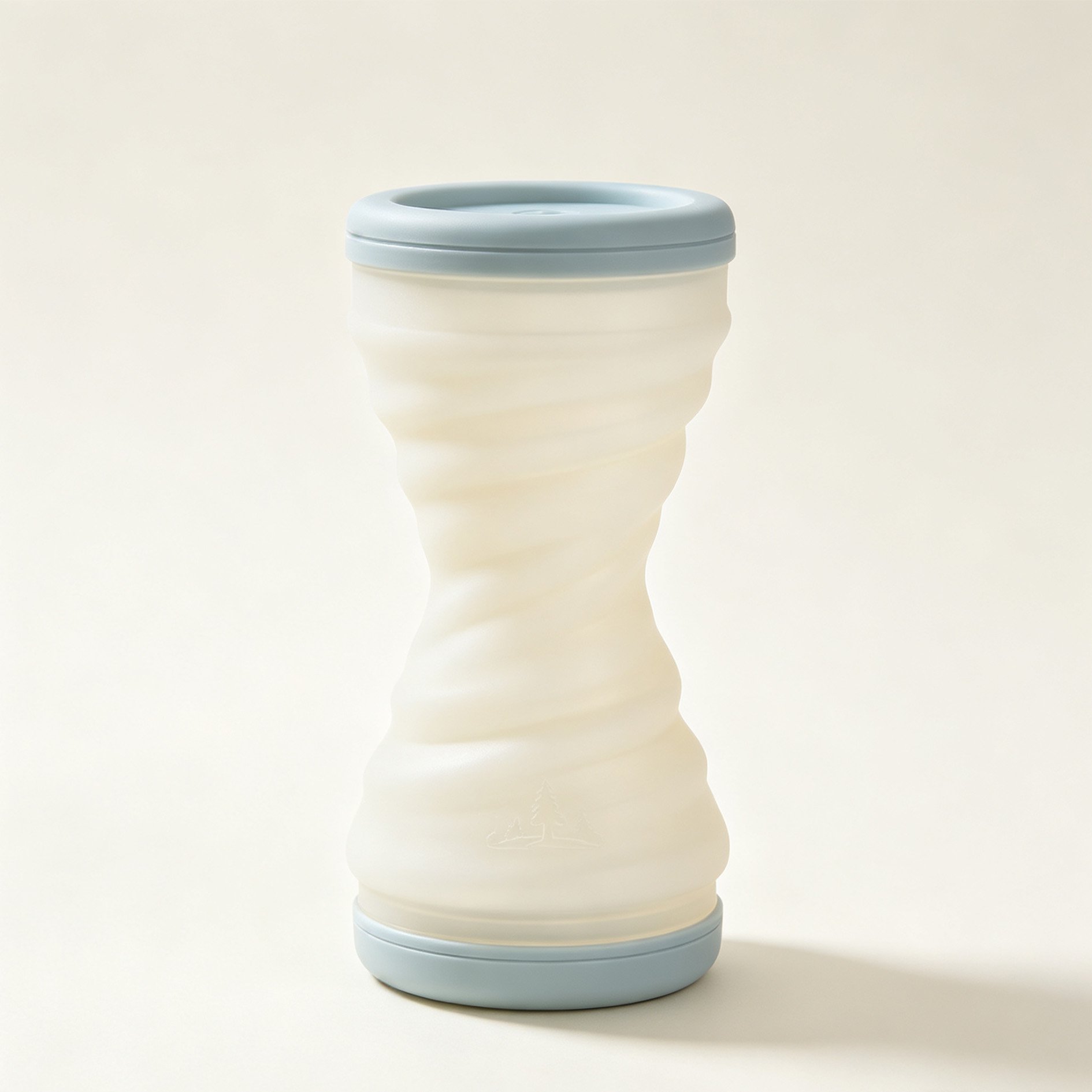 Close-up of spiral design on stacking water cup