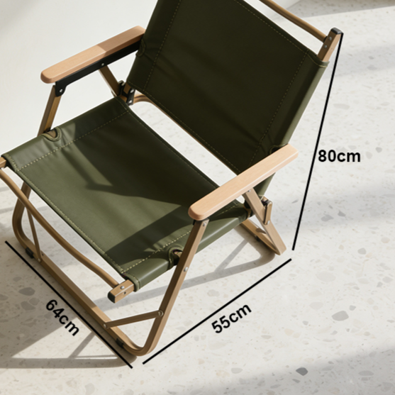 コンパクトに収納できる折りたたみチェア