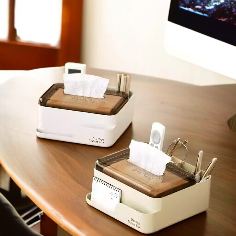 거실 티테이블 다용도 수납함 가벼운 럭셔리 책상 티슈케이스 필통 수납함 거실 책상 수납함