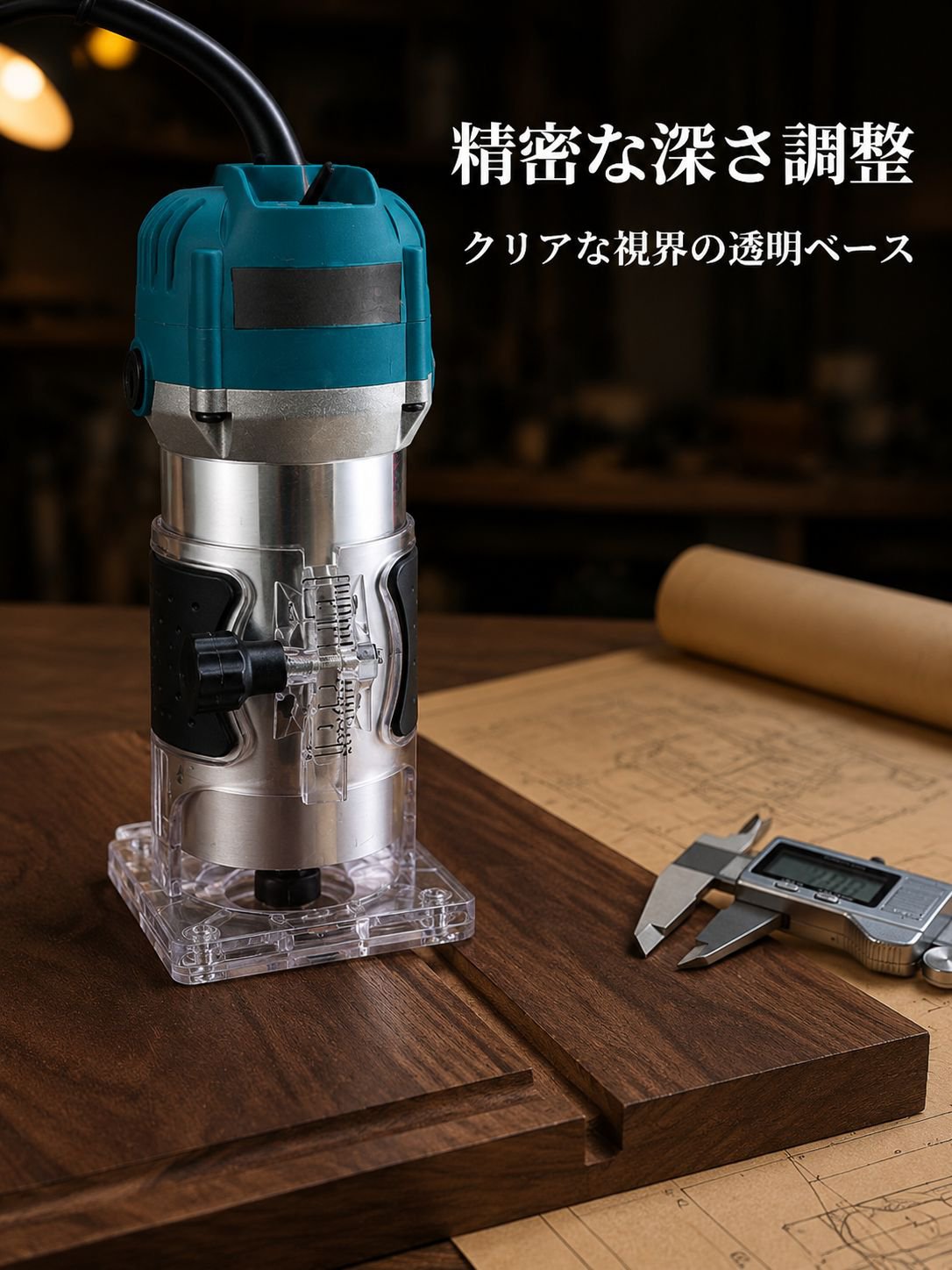 木工専用電動トリマー