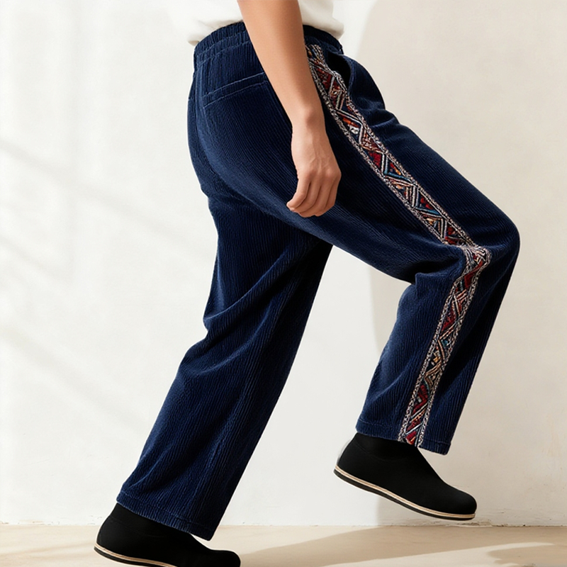 남성용 캐주얼 스트레이트 팬츠 전체 모습