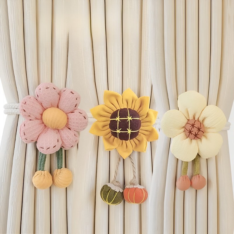 Adjustable Flower Curtain Tieback Rope, Decorative Curtain Holder Strap