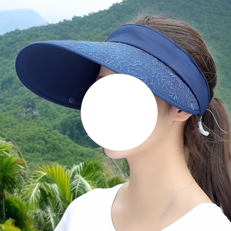 Gorro de verano para mujer, con protección UV, diseño casual y elegante, color negro