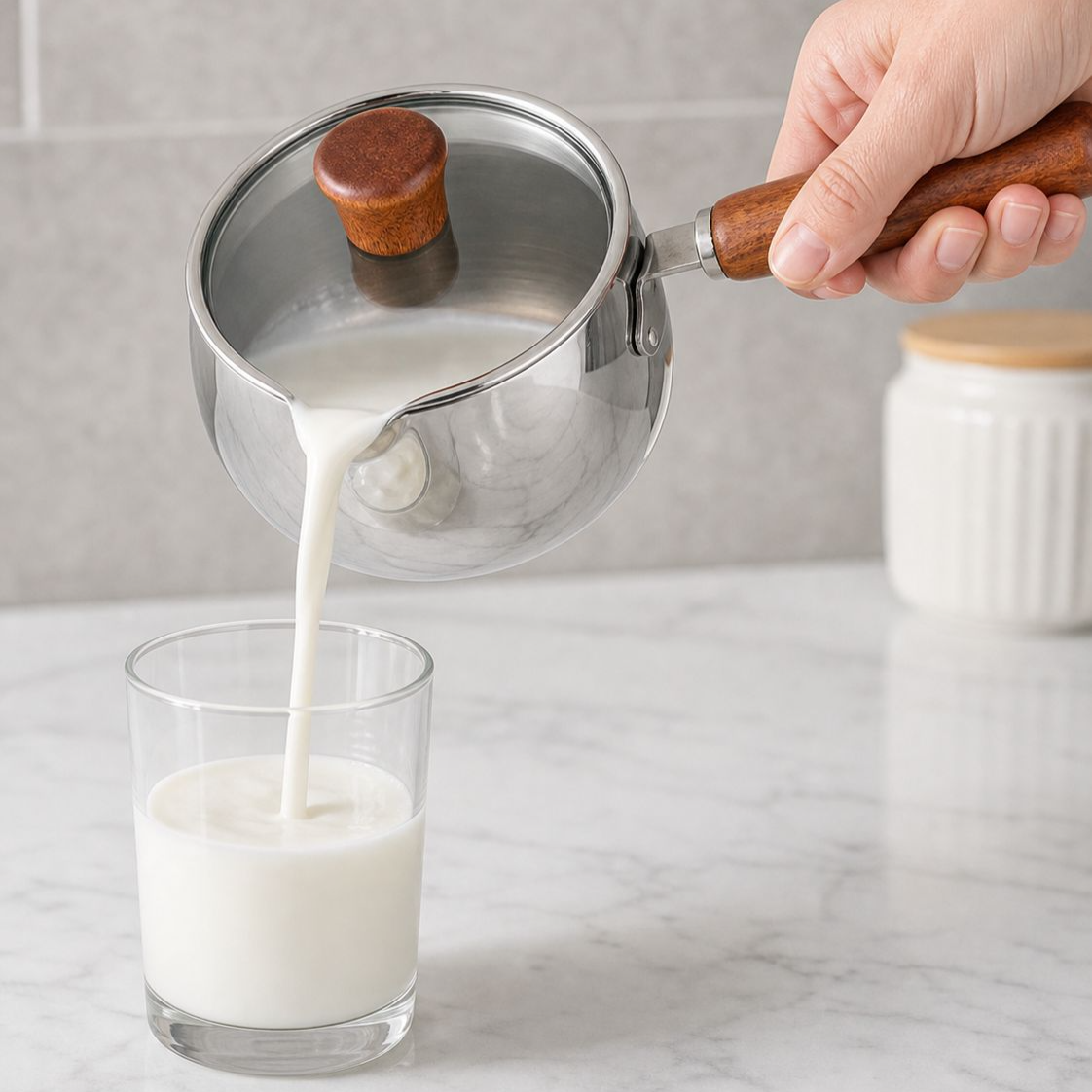 Olla para alimentos de bebé de acero inoxidable de tres capas, fácil de limpiar