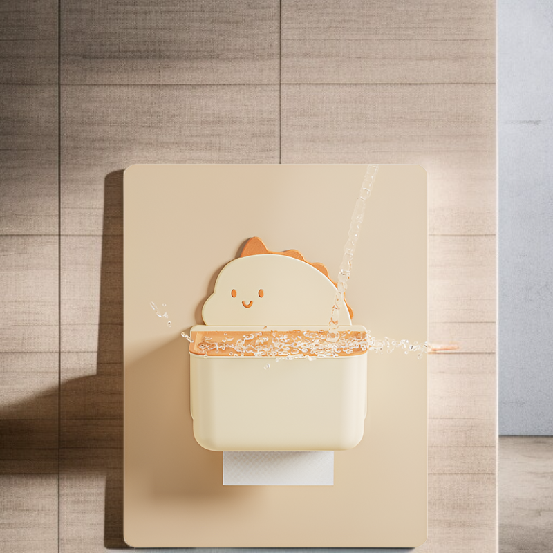 Cute cartoon design wall-mounted tissue dispenser