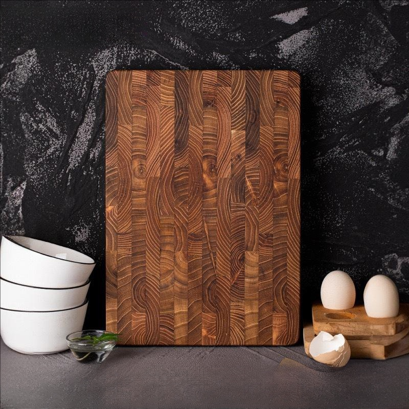 Teak Massivholz Schneidebrett, aufrecht, für die Küche und den Haushalt