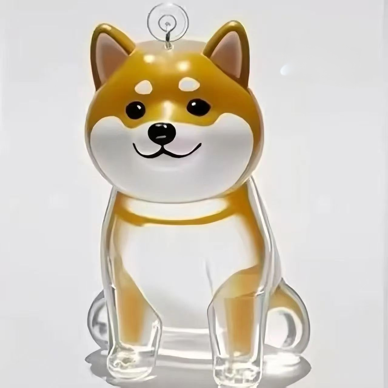 Porte-clés avec pendentif chien, boîte transparente pour poils d'animaux