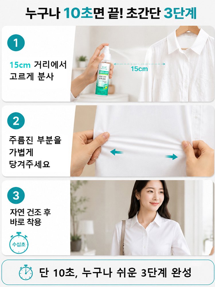 의류 주름 제거 스프레이