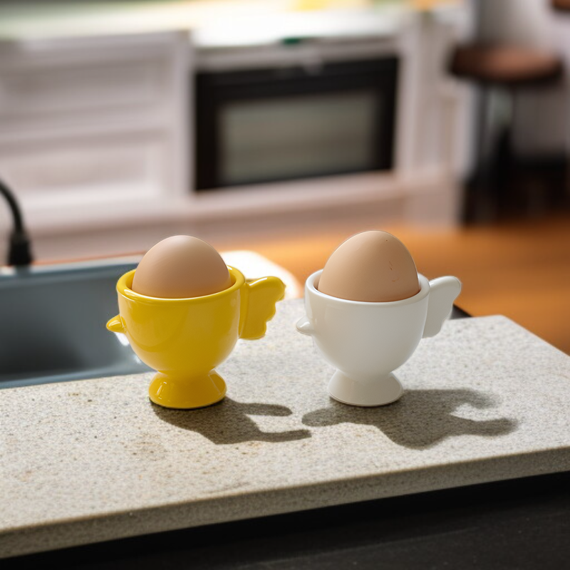 Delicate tableware egg cup with playful design