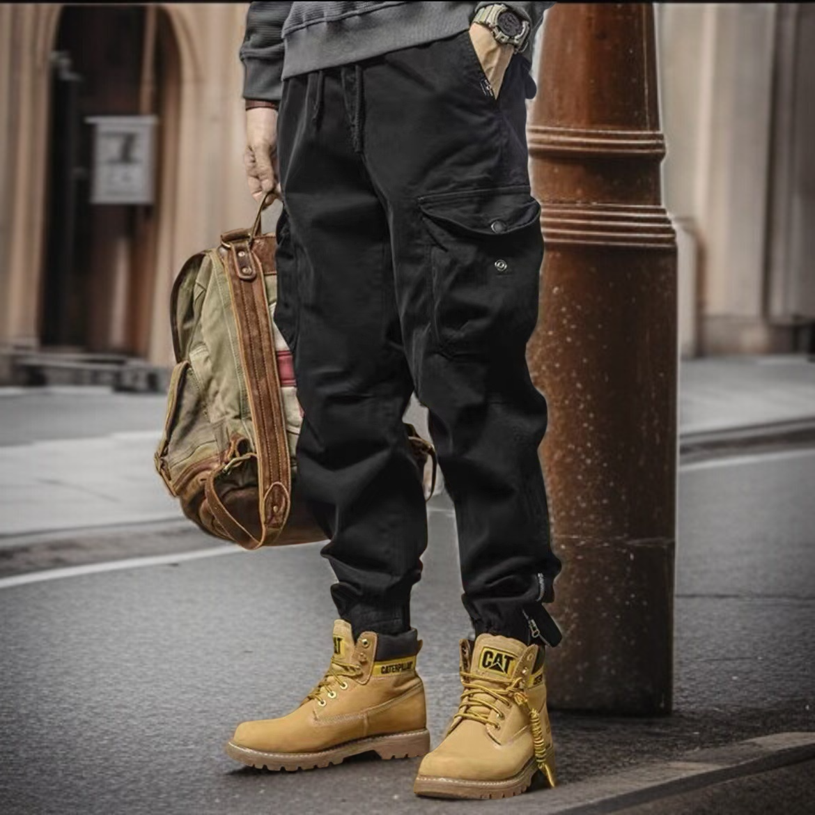 남성 카고 팬츠 카고 팬츠 더티 스트링 내마모성 아웃도어