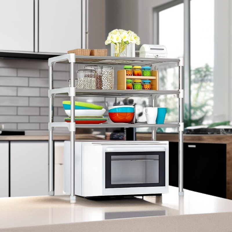 다용도 3단 수납 선반, 식기, 욕실용품, 가정용 정리 선반