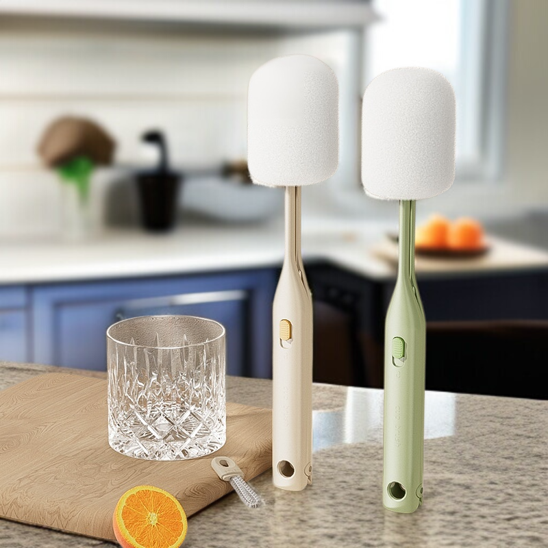 더블브러쉬 스펀지 텀블러 브러쉬 세트 전용 롱 손잡이 컵세척 브러쉬 사각 청소 브러쉬 젖병세척 전용공구