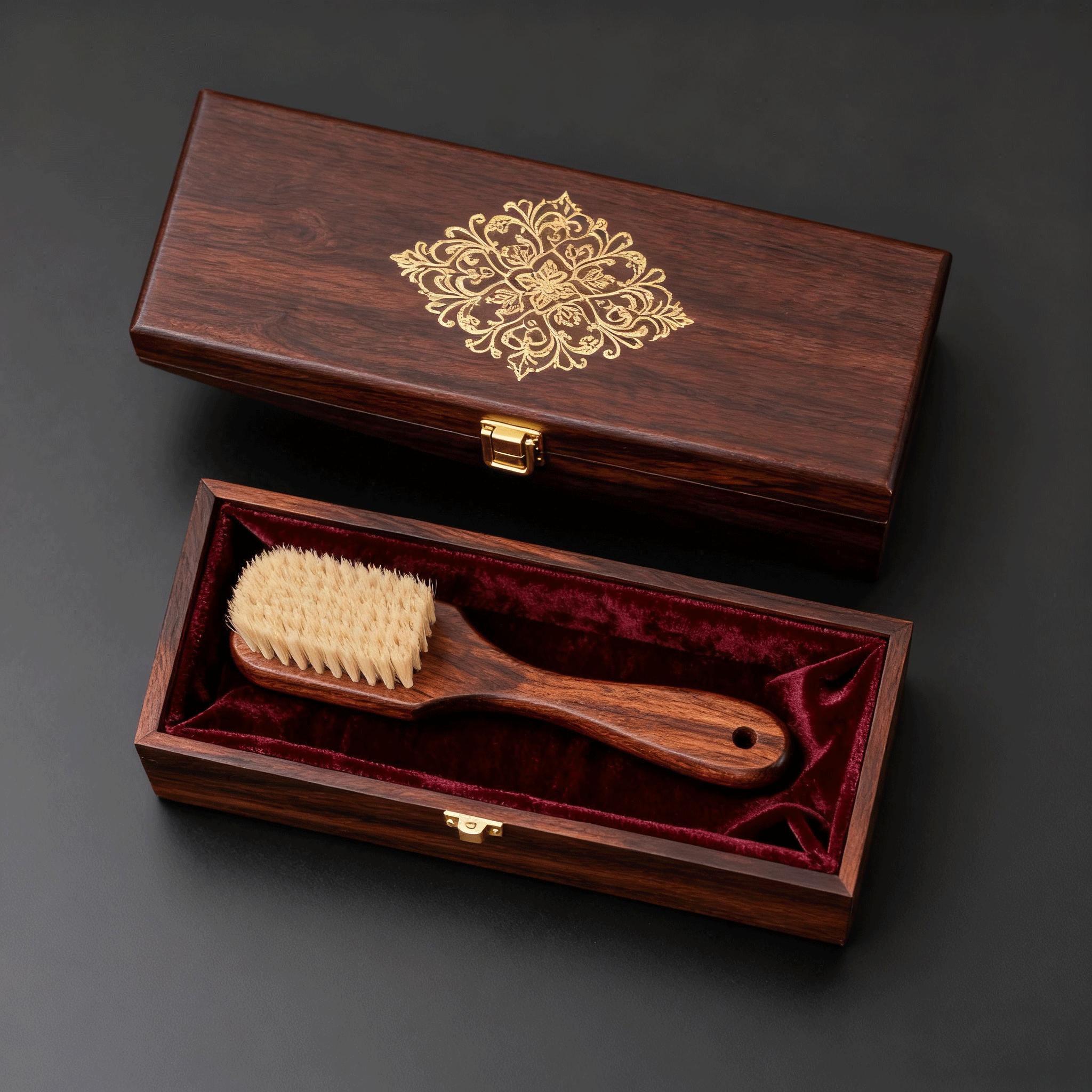 Elegantní dřevěný kartáč na boty – balení po 2 kusech