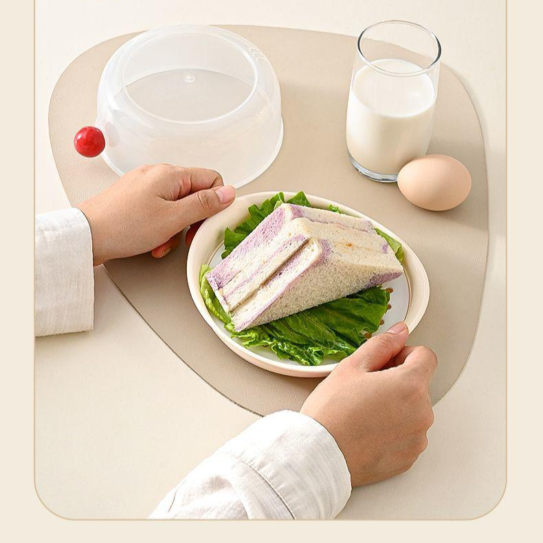 두꺼운 뚜껑이 있는 전자레인지 찜기