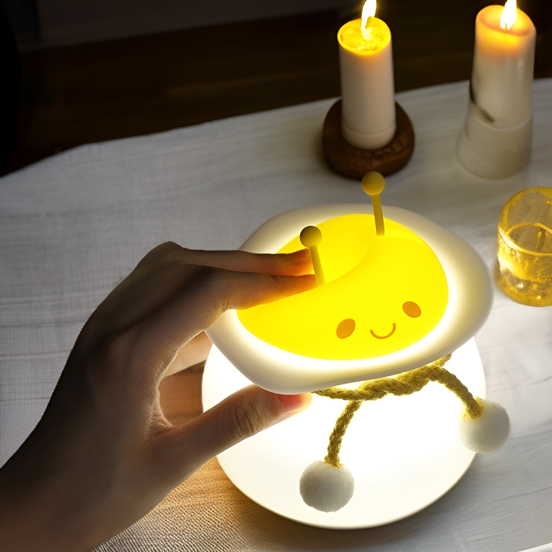 Cute Silicone Voice Control Bedside Ambient Night Light